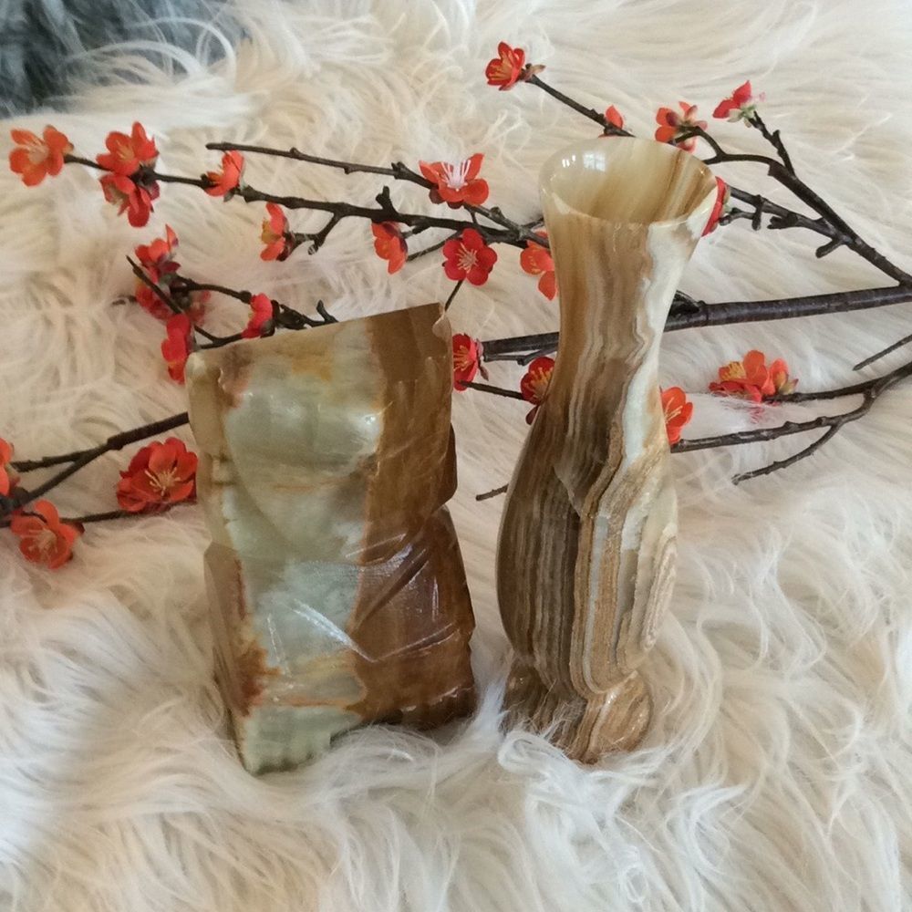 💞Set of 2 carved stone pices💞 - Picture 1 of 8